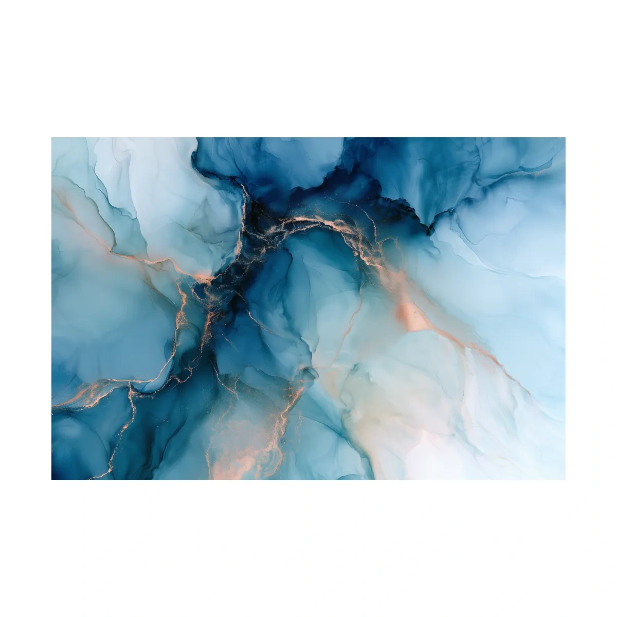 Abstract Agate Vein Design - Organic Mixed Media Wall Art