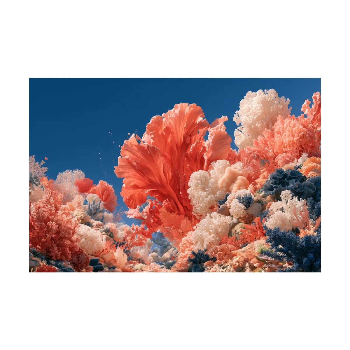 Vibrant Coral Reef Artwork - Marine Life Wall Art