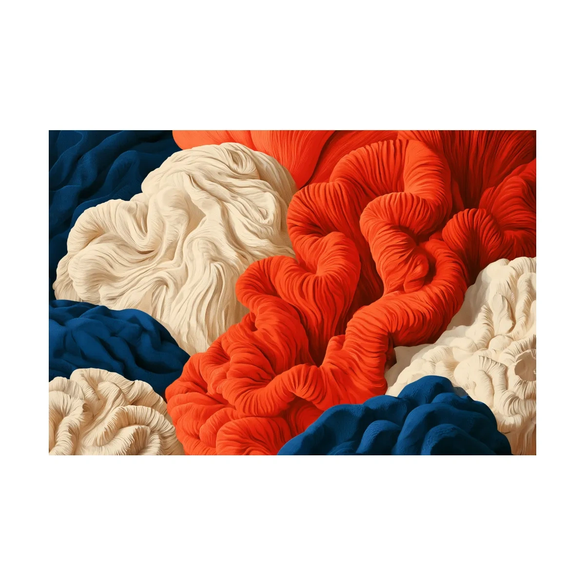Abstract Coral Reef Vector Illustration - Organic Marine Wall Art