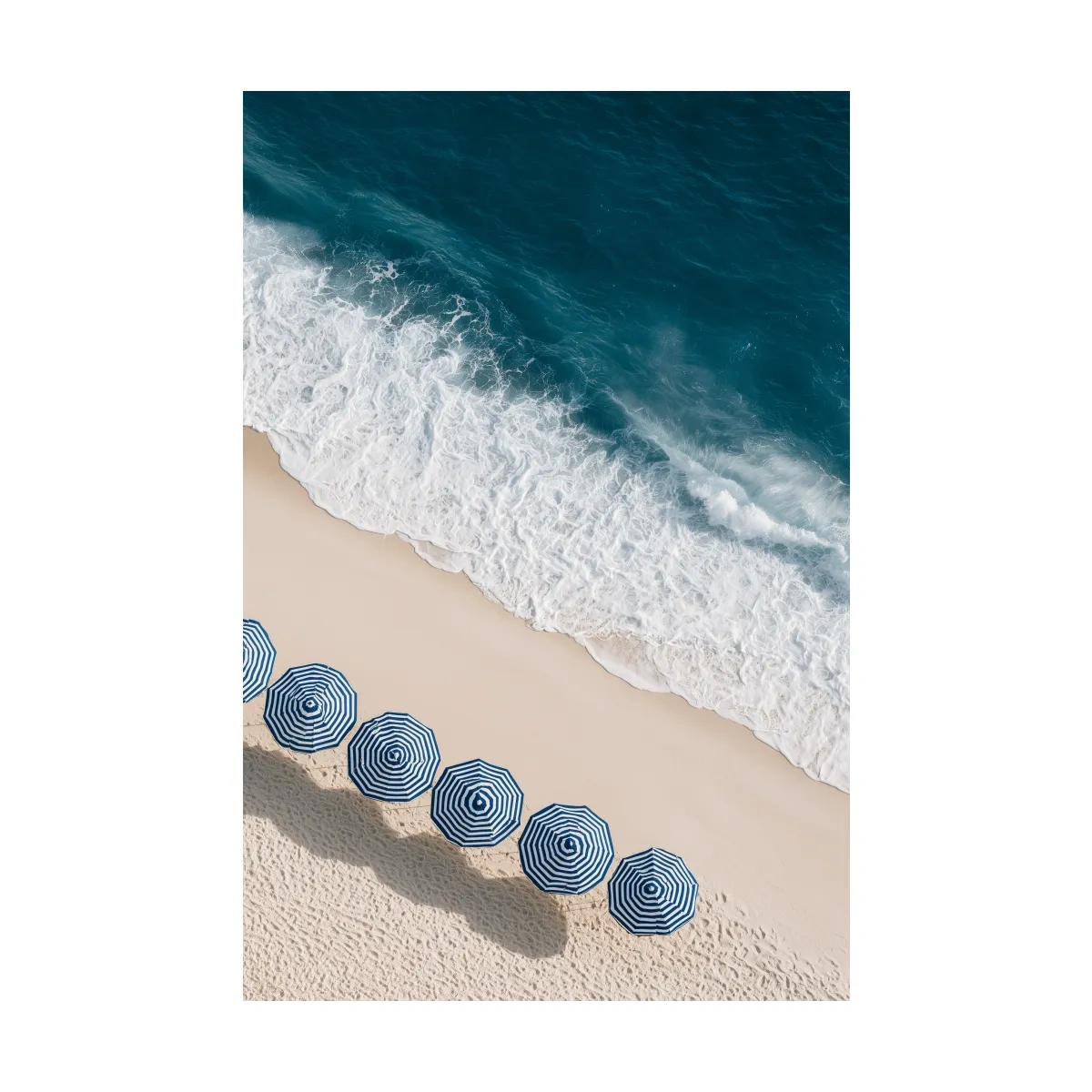 Aerial Beach Umbrellas - Photographic Wall Art