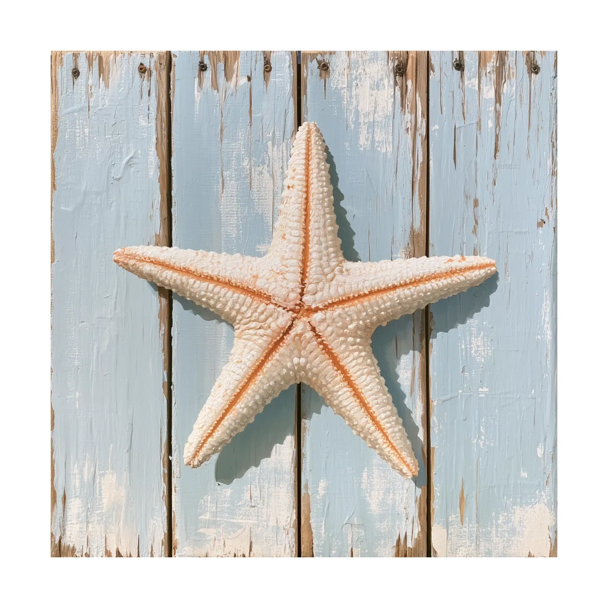 Rustic Starfish on Reclaimed Wood - Coastal Painting Wall Art