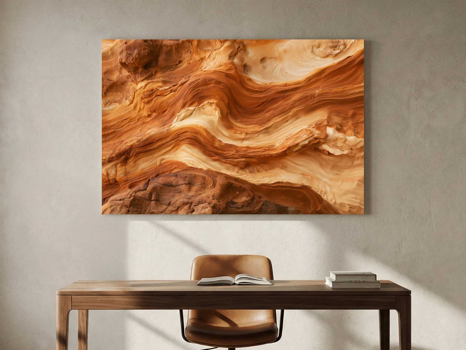 Layered Sandstone Strata - Abstract Natural Elements Wall Art