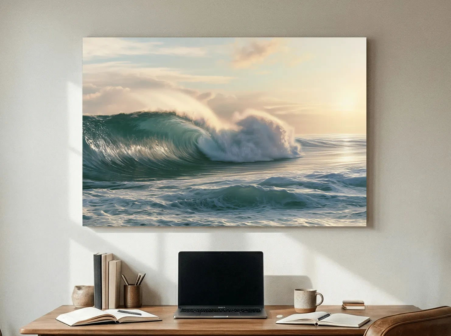 Point Break Wave Painting - Dramatic Surf Wall Art
