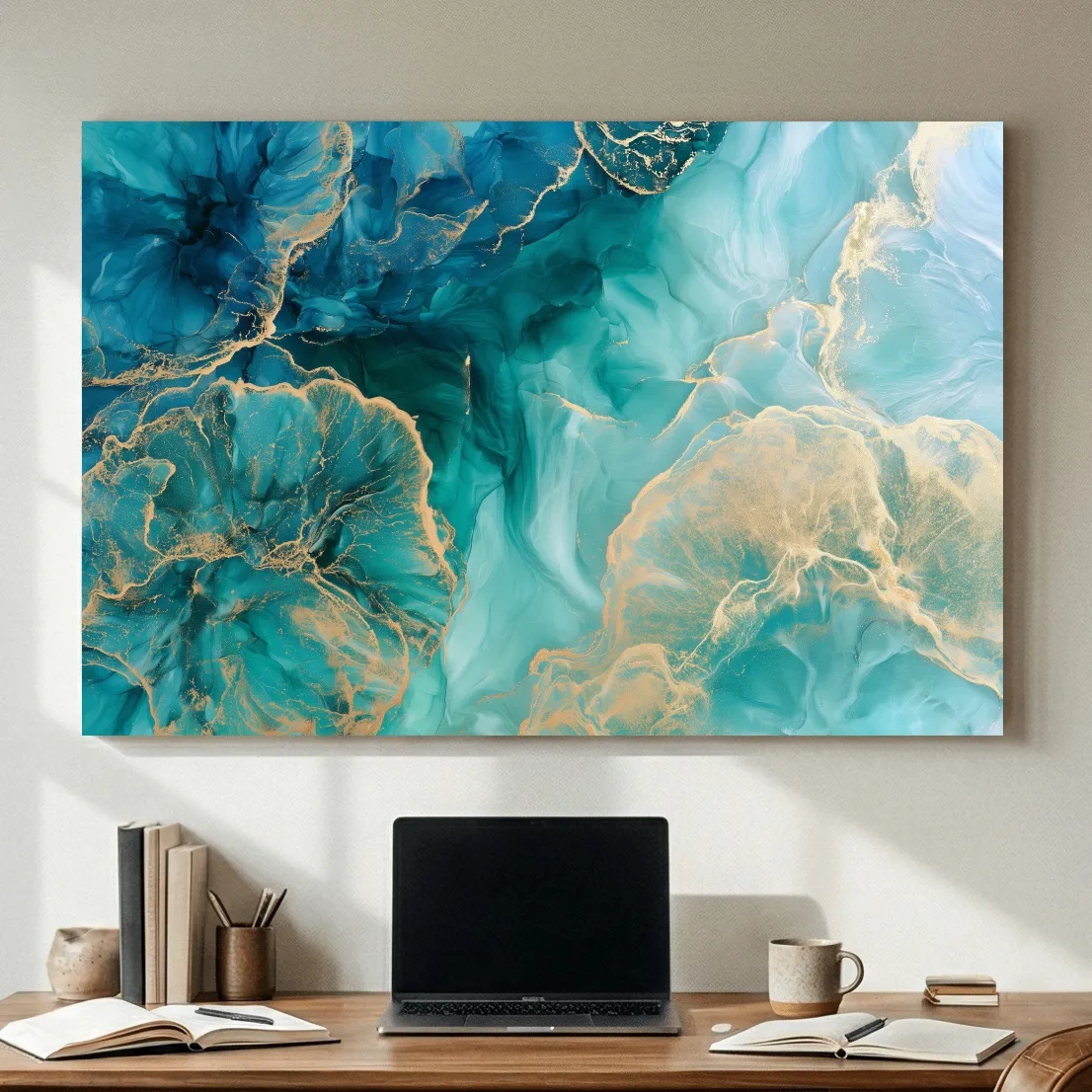 Abstract Alcohol Ink Coral Forms - Ocean Inspired Wall Art