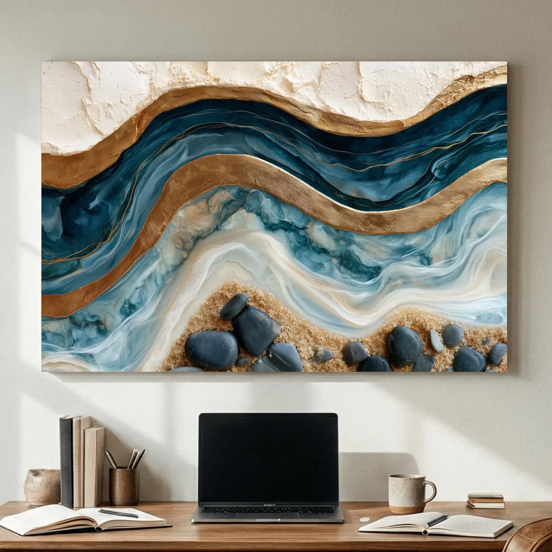 Surreal Coastal Geology - Abstract Stone Wall Art