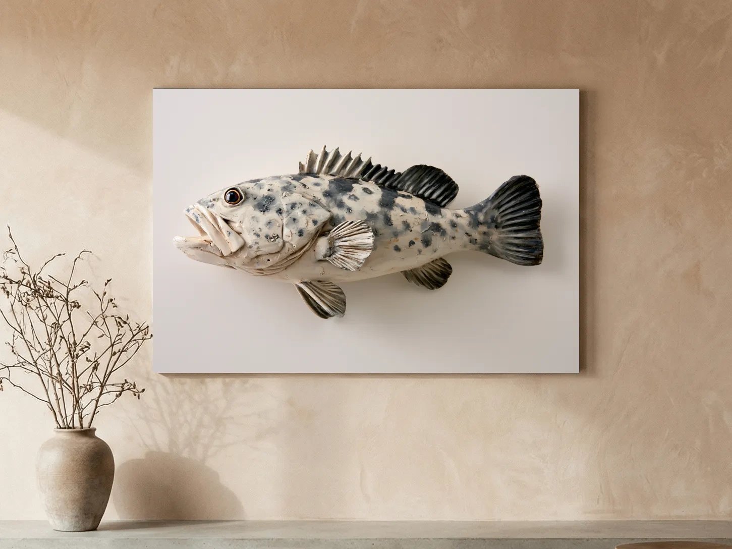 Spotted Grouper Fish - Hamptons Minimalist Photographic Wall Art