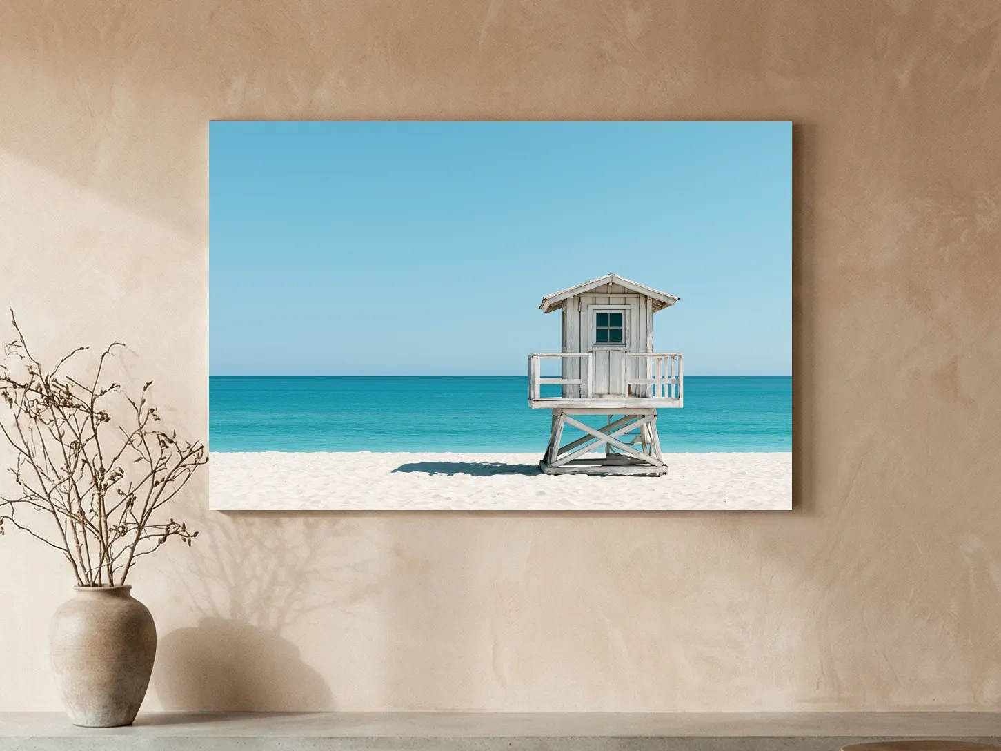 Minimalist Beach Lifeguard Tower - Hamptons Photographic Art