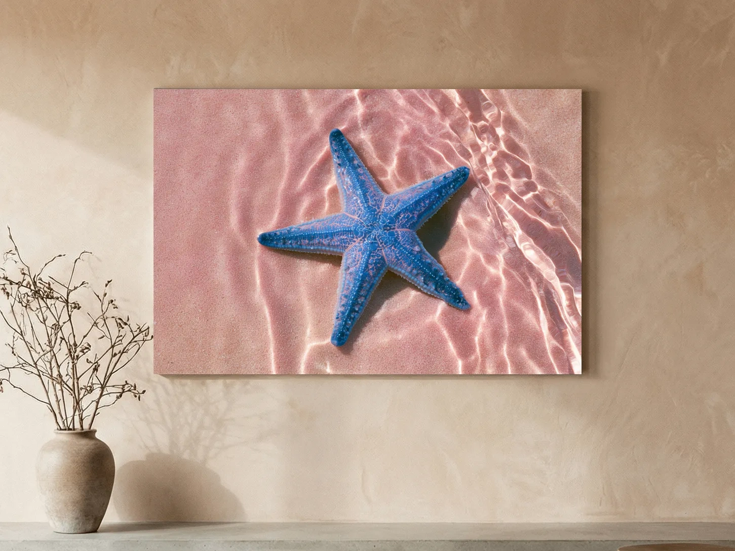 Minimalist Starfish Underwater - Photographic Marine Life Wall Art