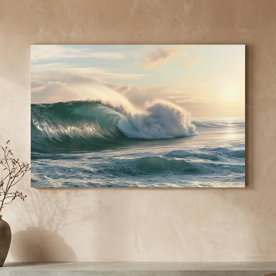 Point Break Wave Painting - Dramatic Surf Wall Art