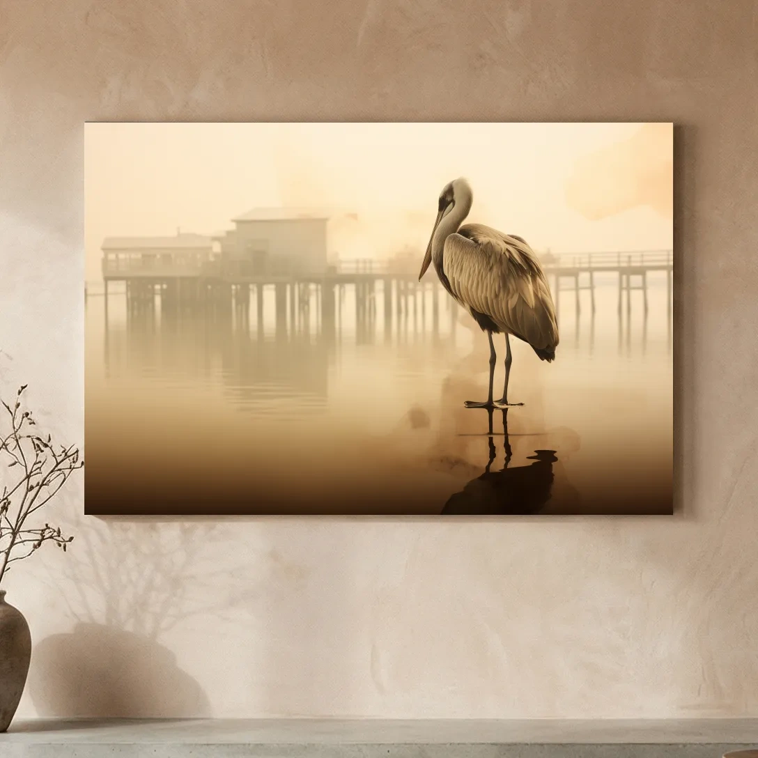 Pelican Pier Double Exposure - Minimalist Photographic Wall Art