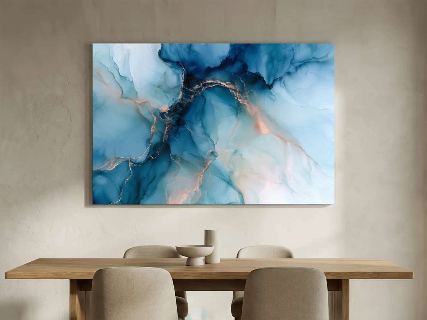 Abstract Agate Vein Design - Organic Mixed Media Wall Art