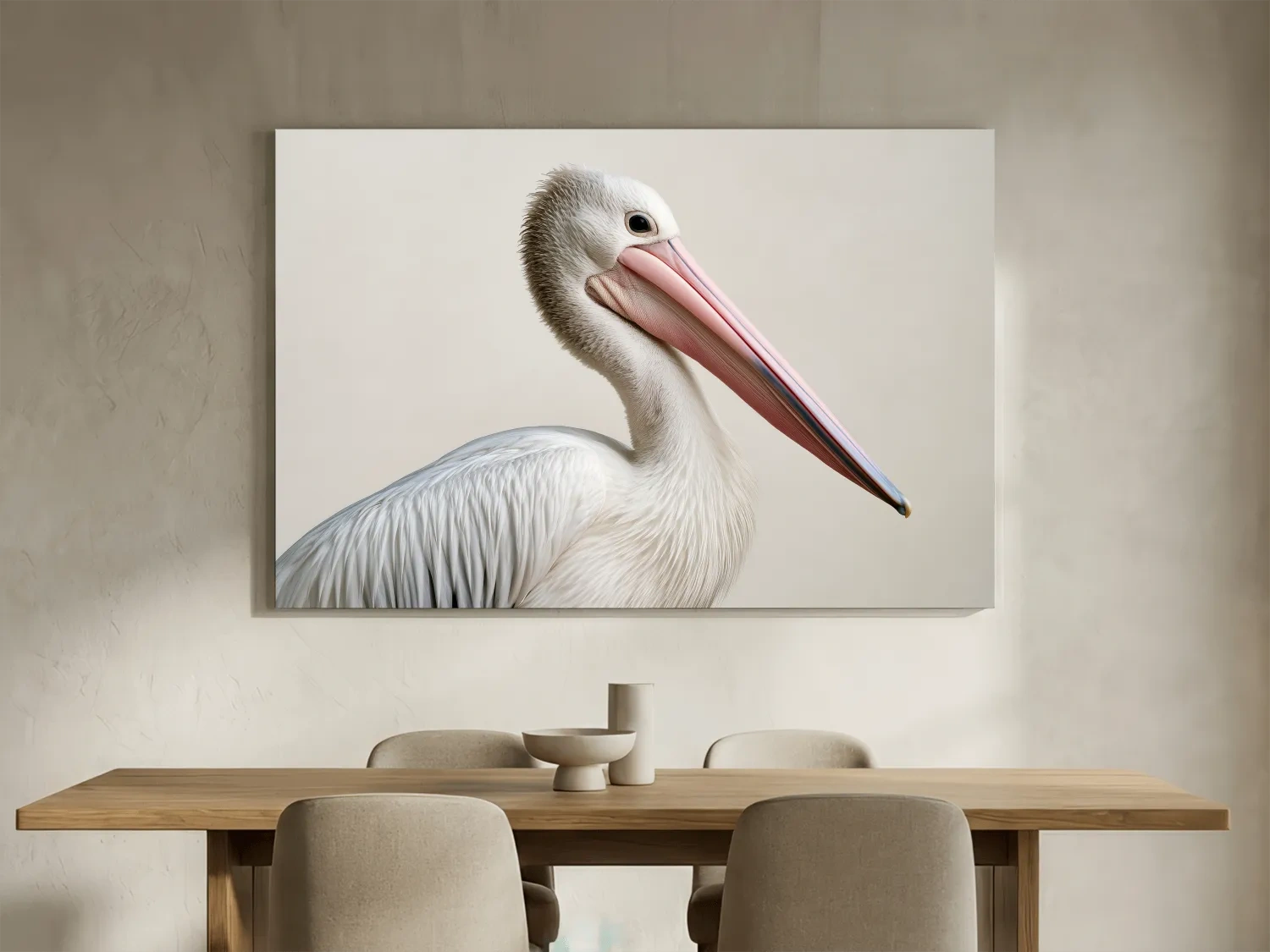 Minimalist Hamptons Pelican Illustration - Coastal Bird Wall Art