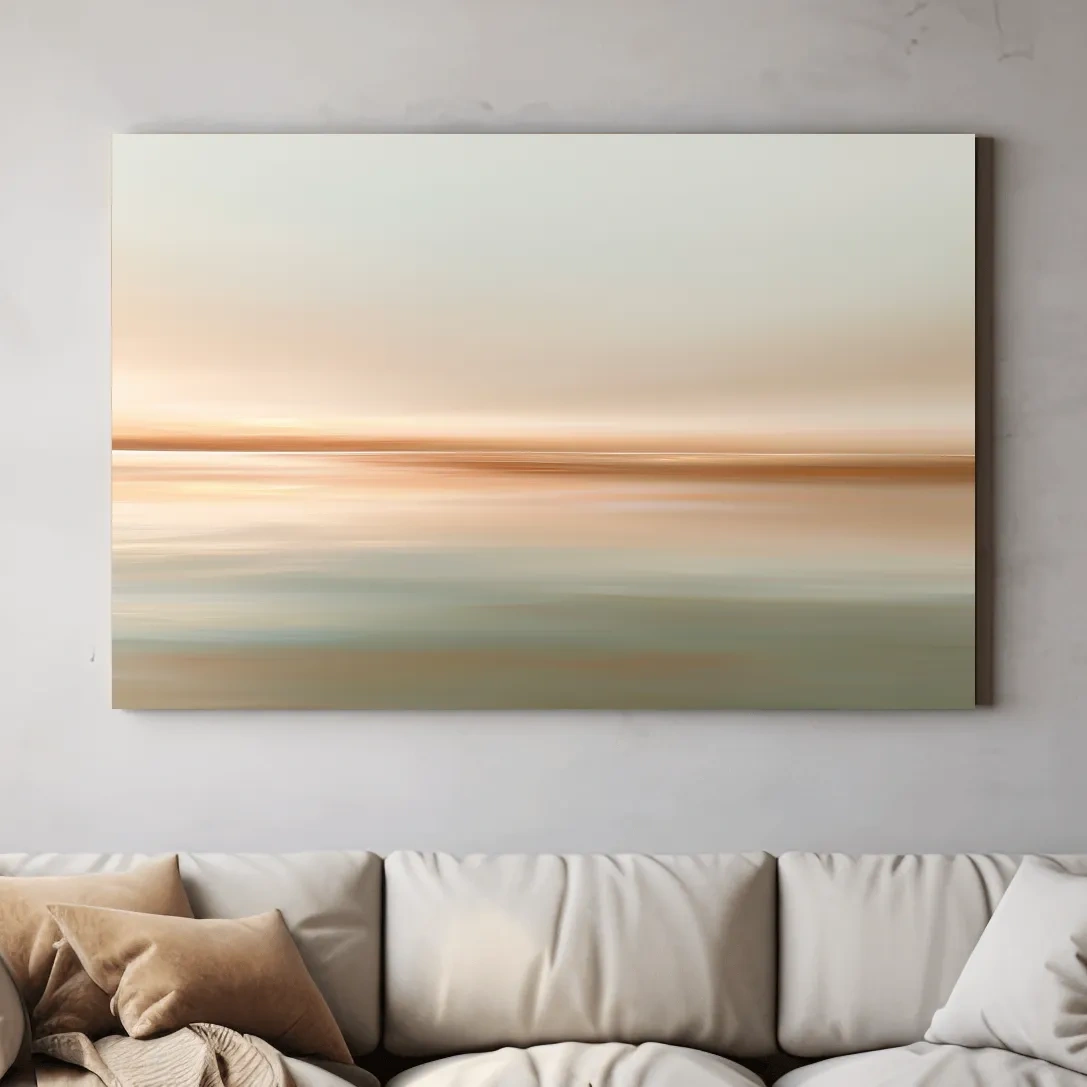 Minimalist Ocean Horizon Watercolour - Boho Abstract Wall Art