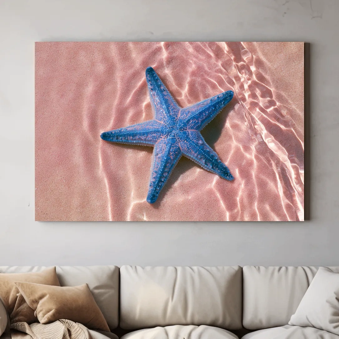 Minimalist Starfish Underwater - Photographic Marine Life Wall Art