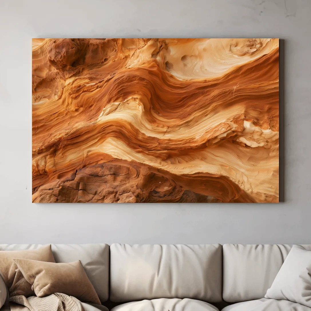 Layered Sandstone Strata - Abstract Natural Elements Wall Art