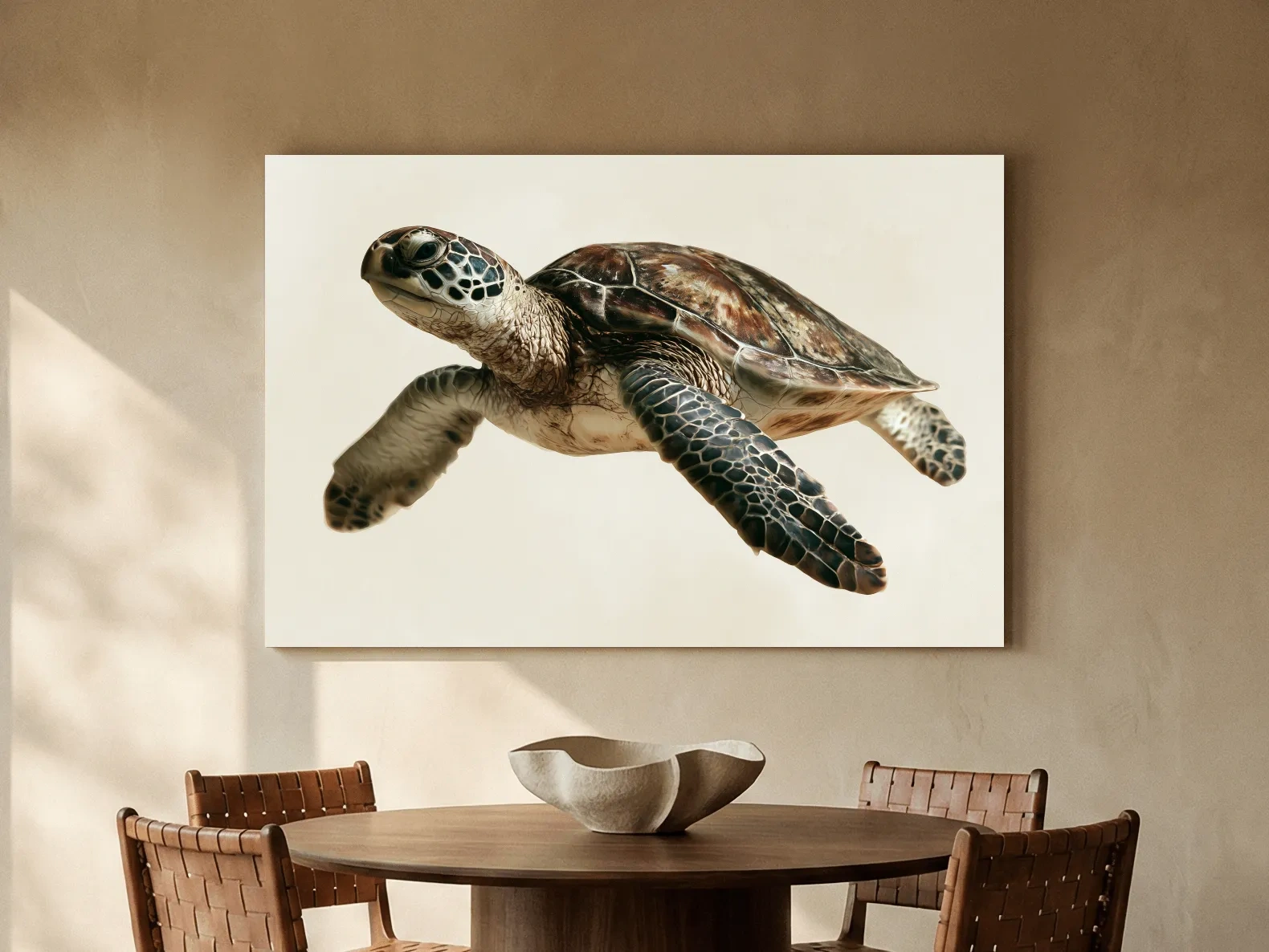 Sea Turtle Profile - Minimalist Photographic Marine Life Wall Art