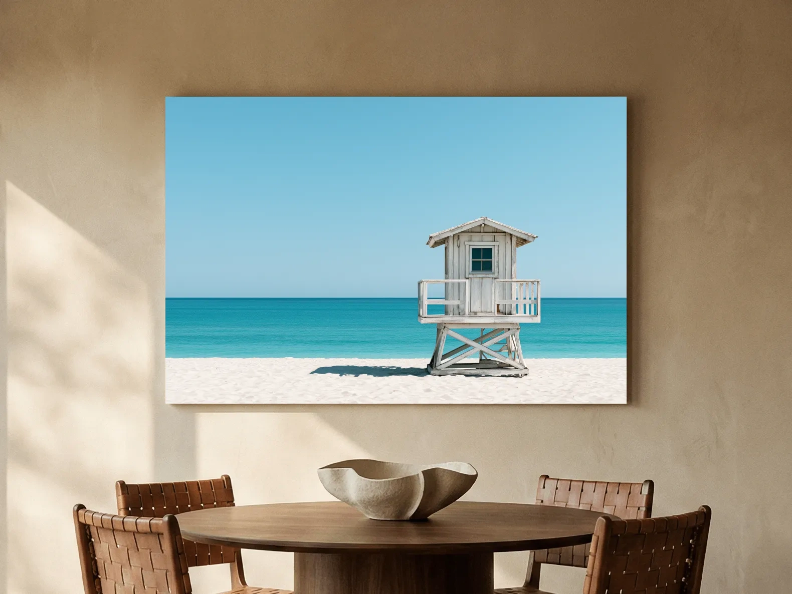 Minimalist Beach Lifeguard Tower - Hamptons Photographic Art