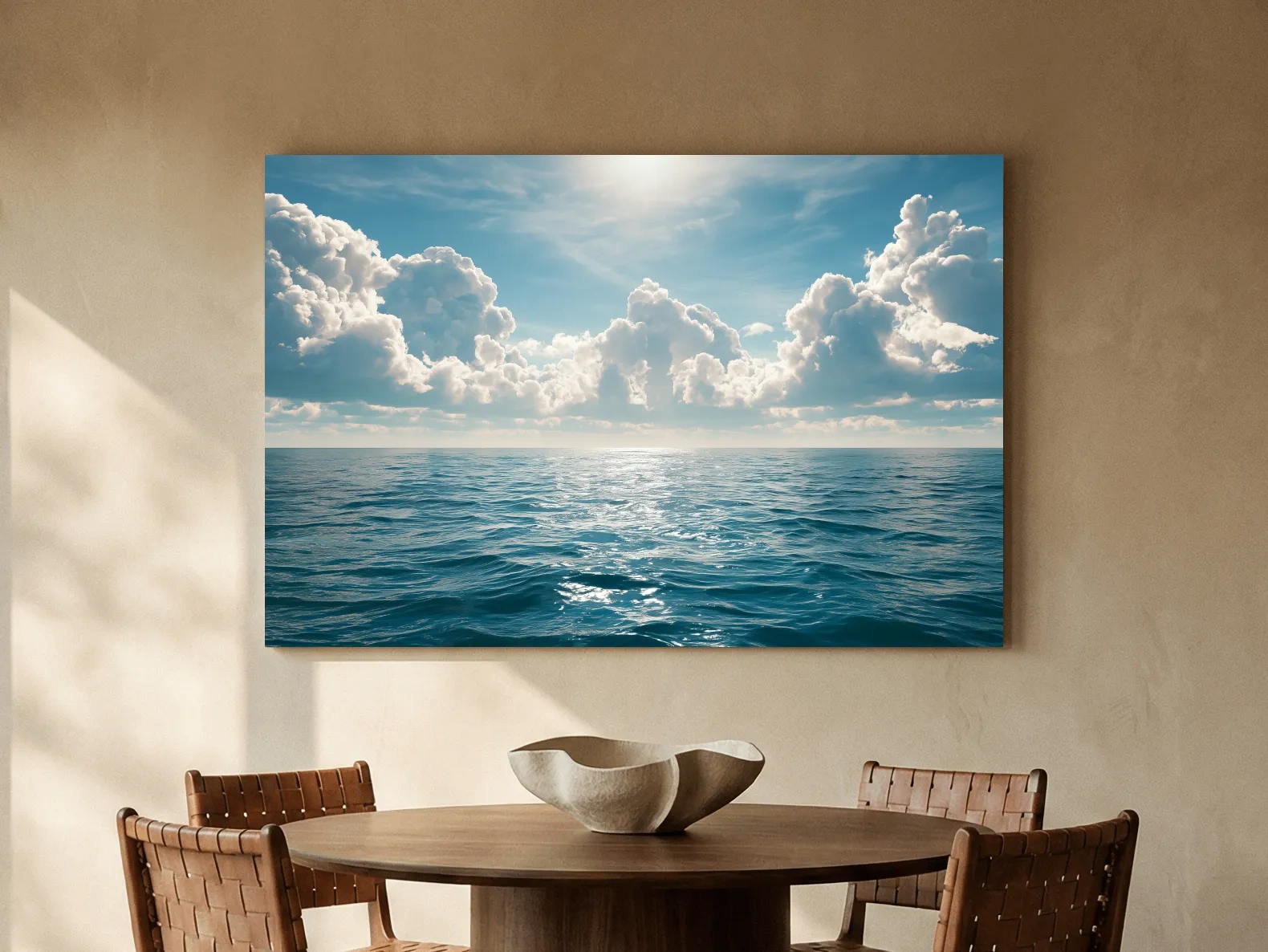 Serene Ocean Horizon Photography - Coastal Seascape Wall Art
