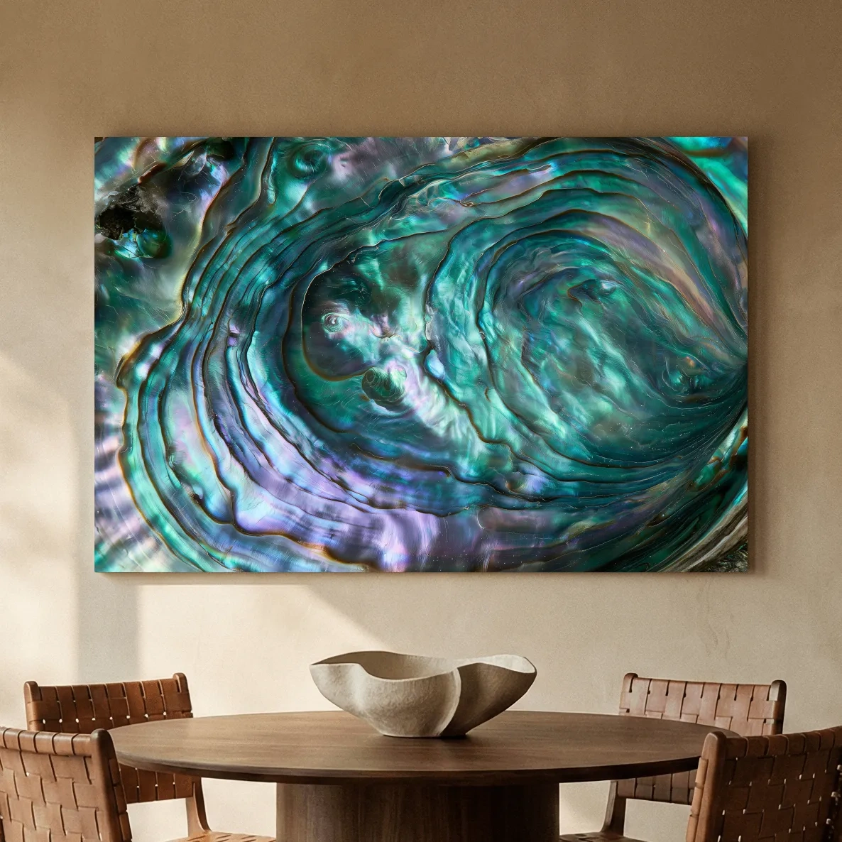 Iridescent Abalone Shell Macro - Natural Photographic Wall Art