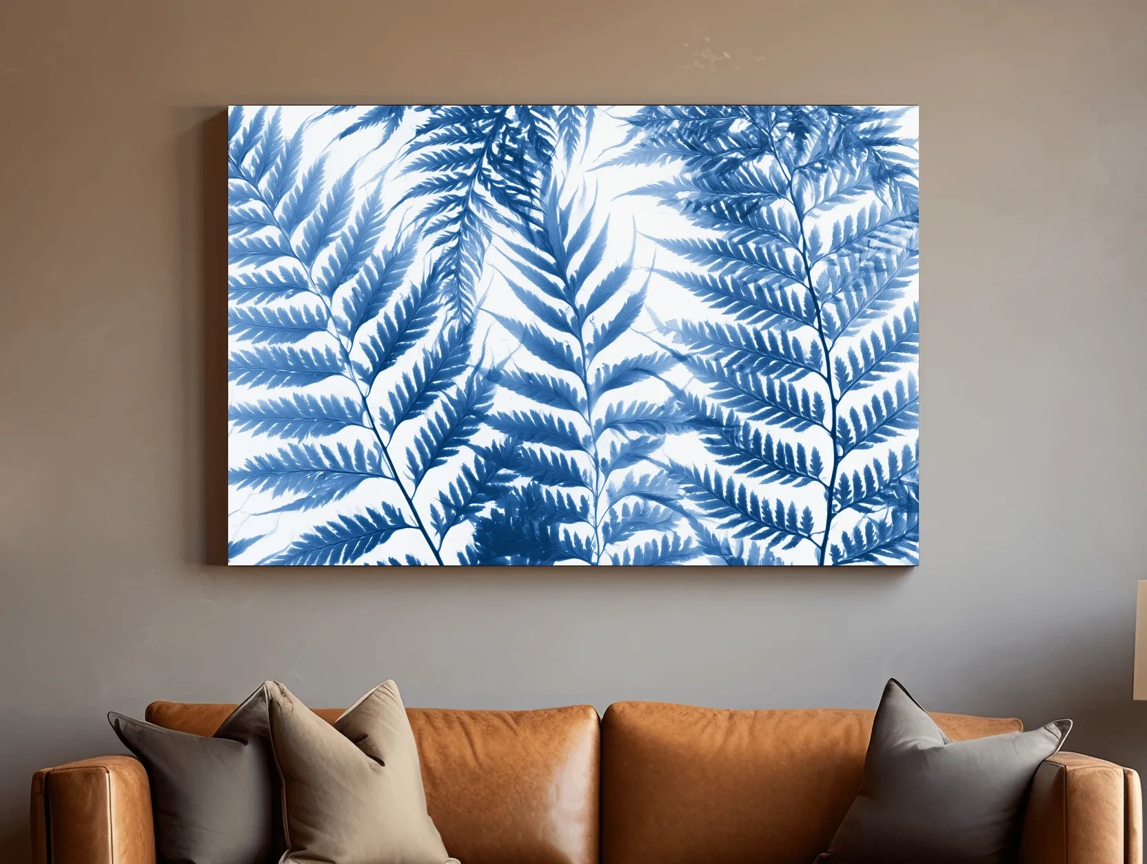 Cyanotype Seaweed Botanical Illustration - Minimalist Hamptons Wall Art