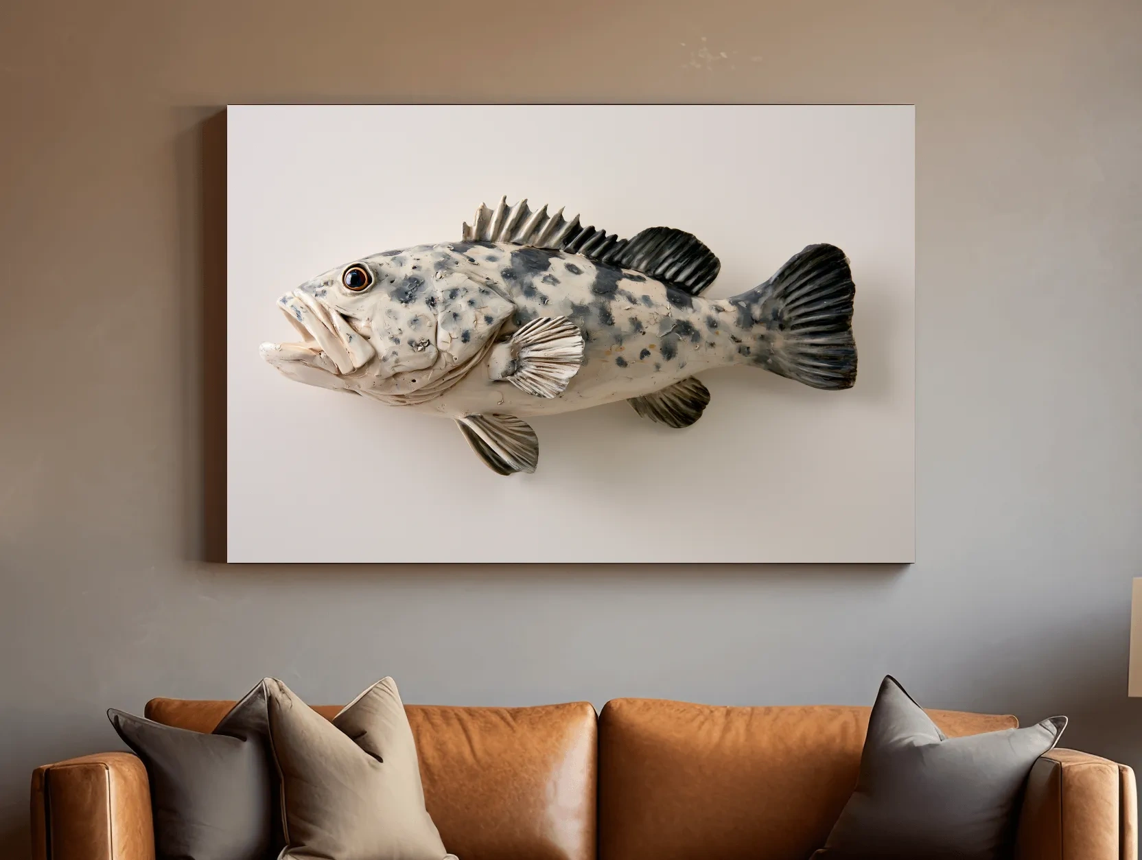 Spotted Grouper Fish - Hamptons Minimalist Photographic Wall Art