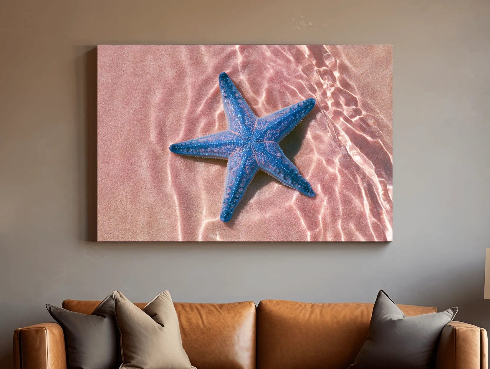 Minimalist Starfish Underwater - Photographic Marine Life Wall Art
