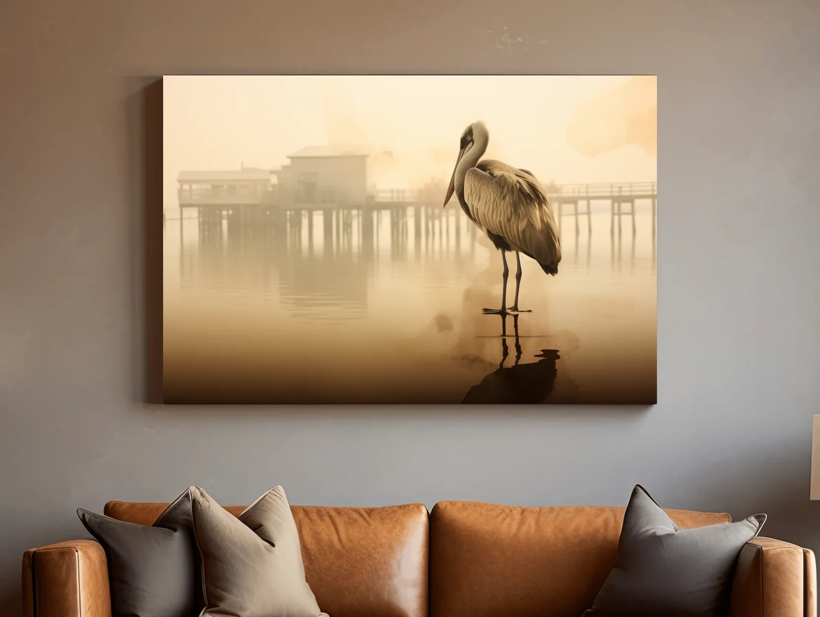 Pelican Pier Double Exposure - Minimalist Photographic Wall Art