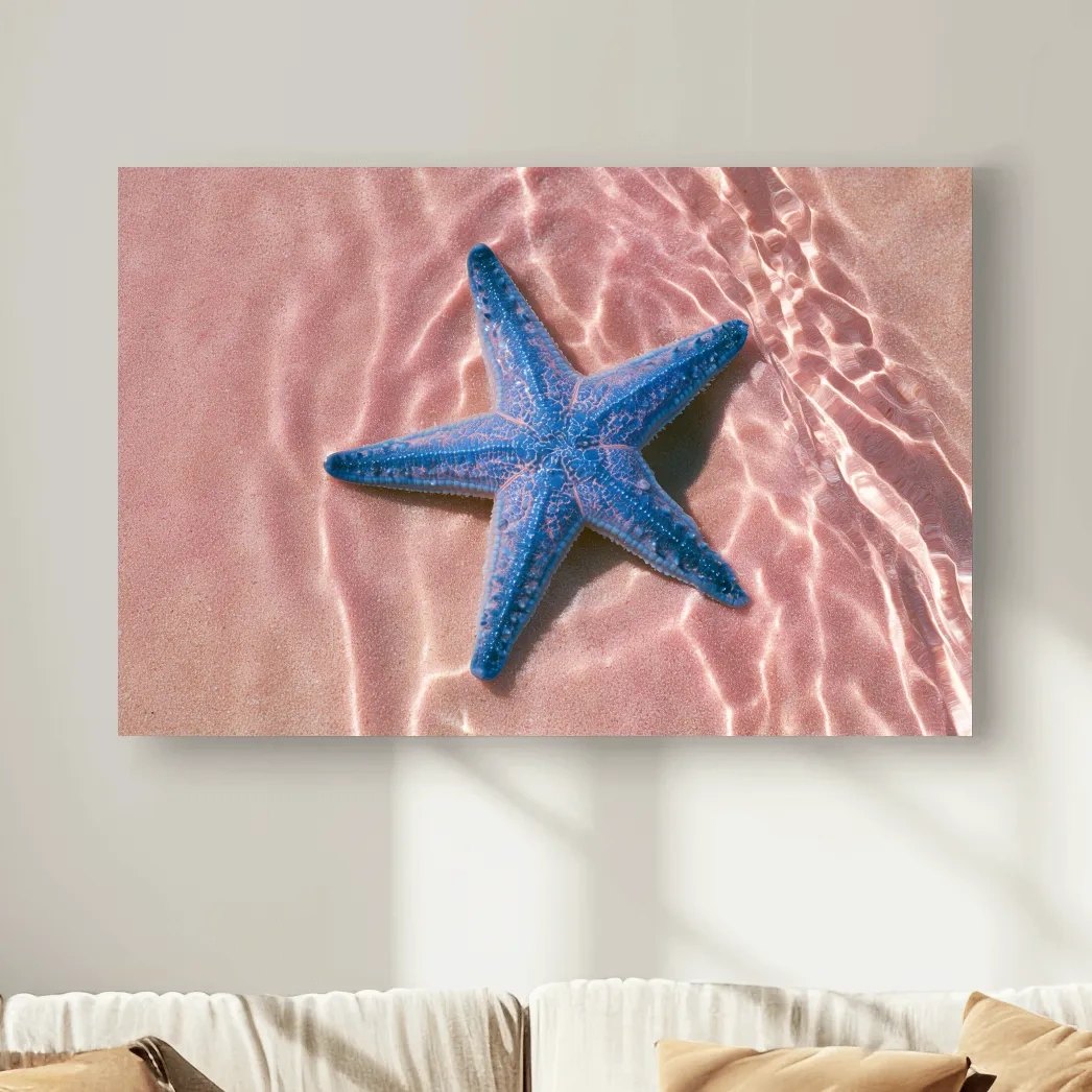 Minimalist Starfish Underwater - Photographic Marine Life Wall Art
