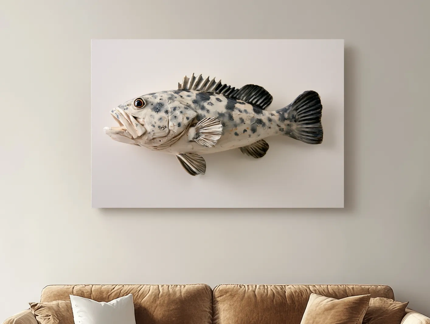 Spotted Grouper Fish - Hamptons Minimalist Photographic Wall Art