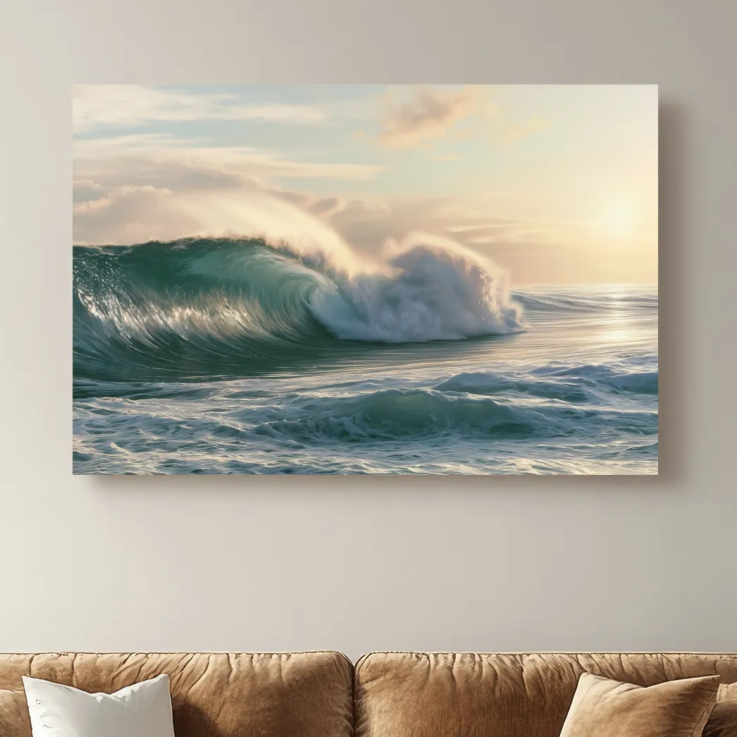 Point Break Wave Painting - Dramatic Surf Wall Art