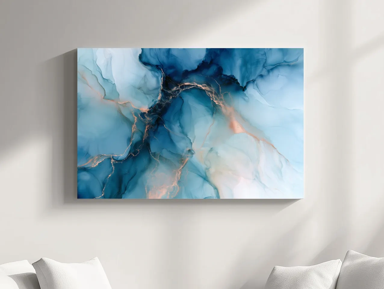 Abstract Agate Vein Design - Organic Mixed Media Wall Art
