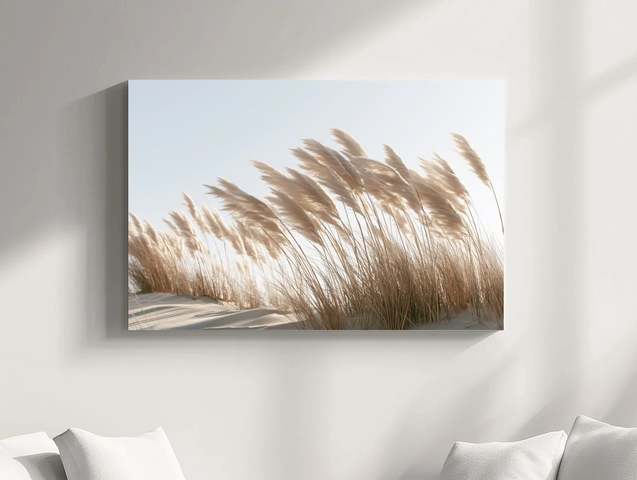 Boho Pampas Grass Dunes - High Key Photographic Wall Art