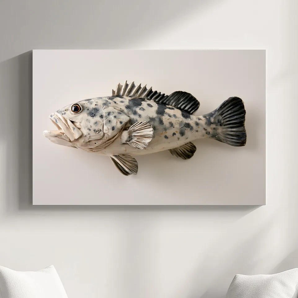 Spotted Grouper Fish - Hamptons Minimalist Photographic Wall Art
