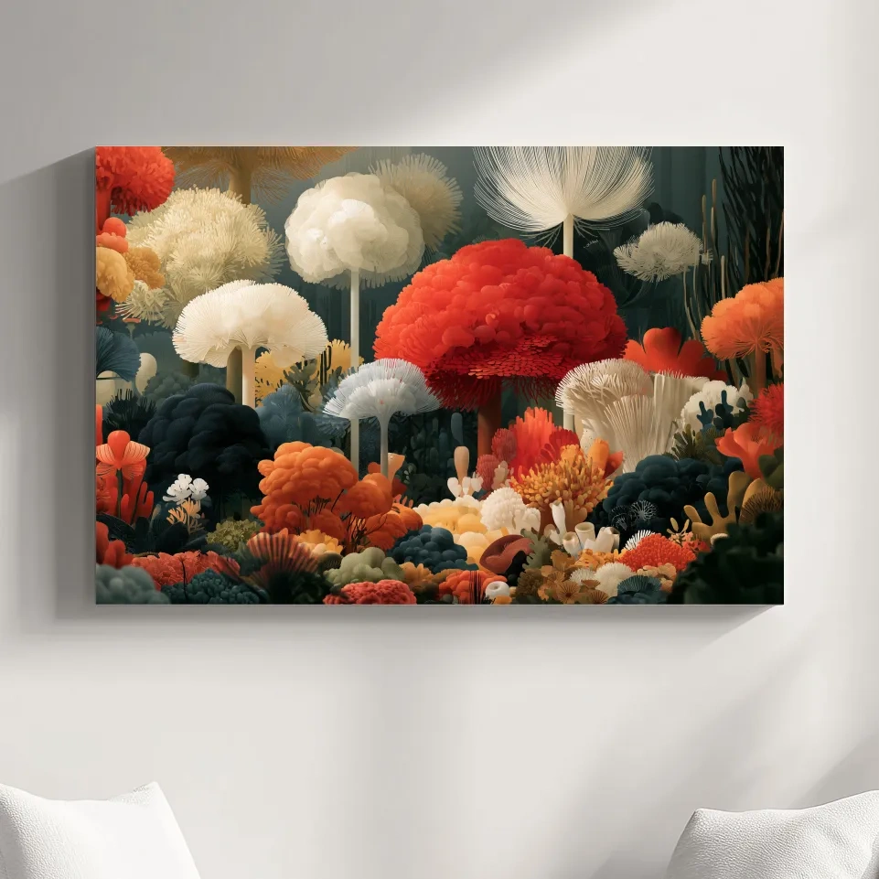 Surreal Coral Reef Garden - Underwater Vector Illustration Art