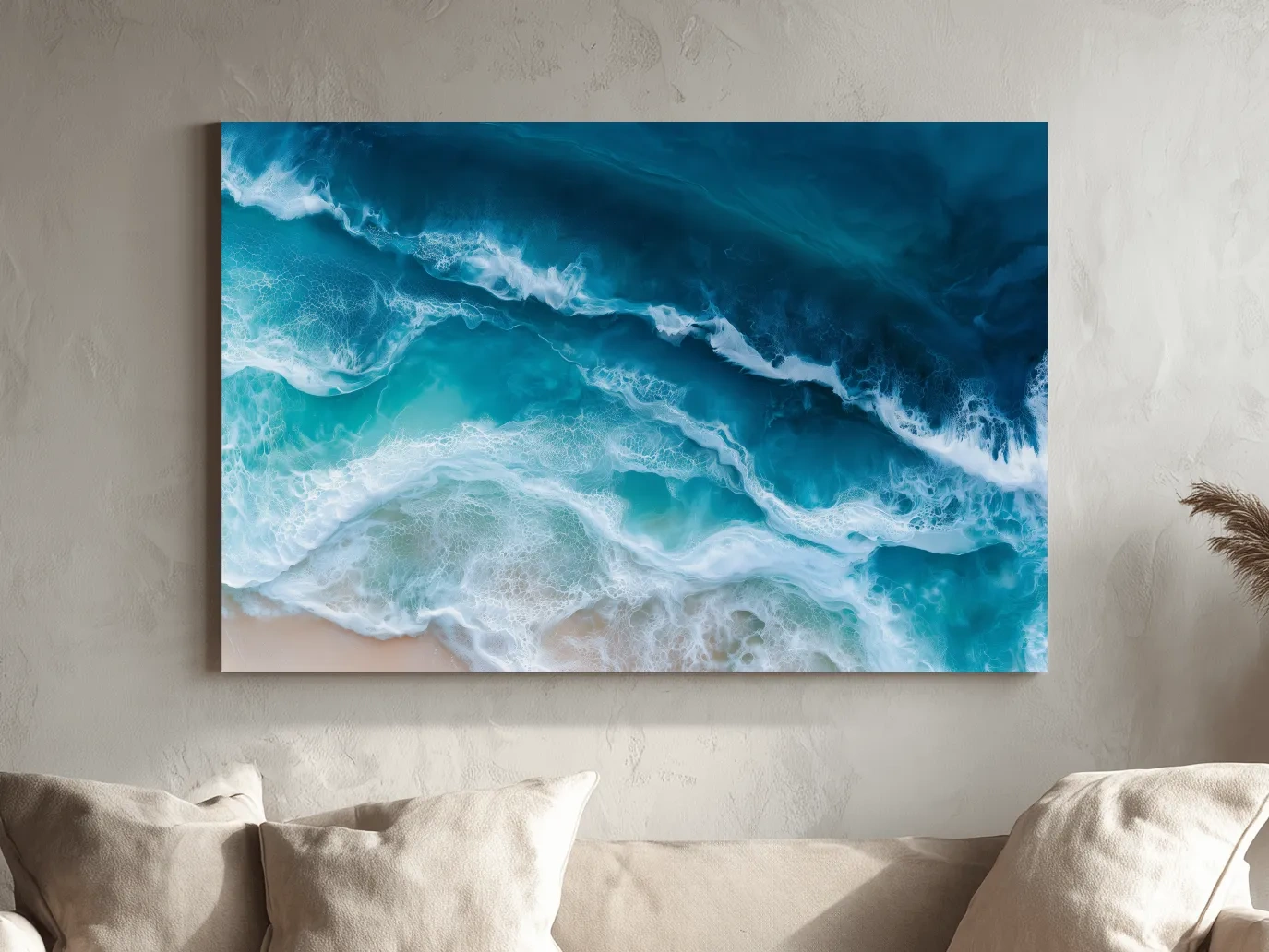Aerial Crashing Ocean Waves - Abstract Seascape Wall Art