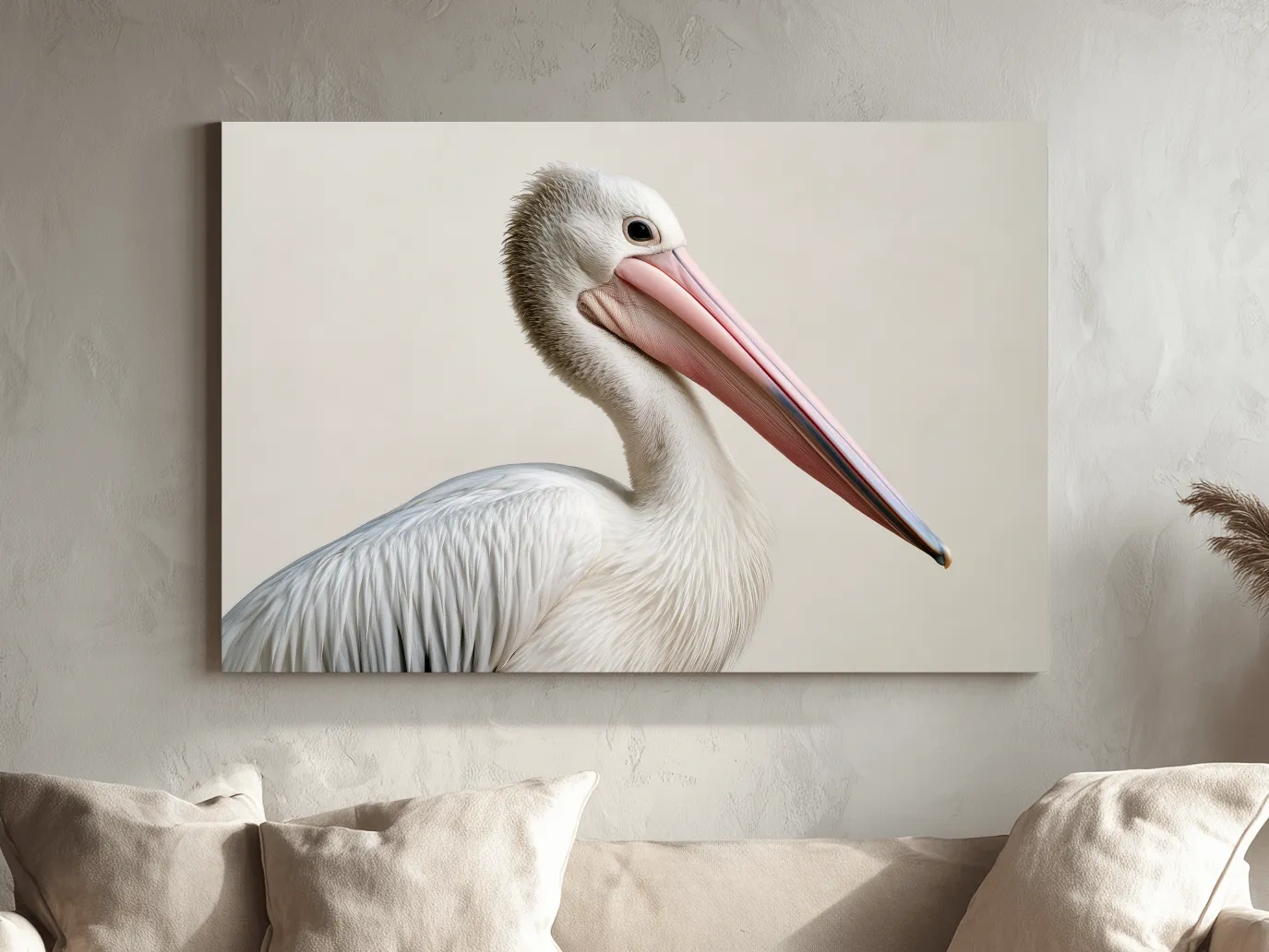 Minimalist Hamptons Pelican Illustration - Coastal Bird Wall Art