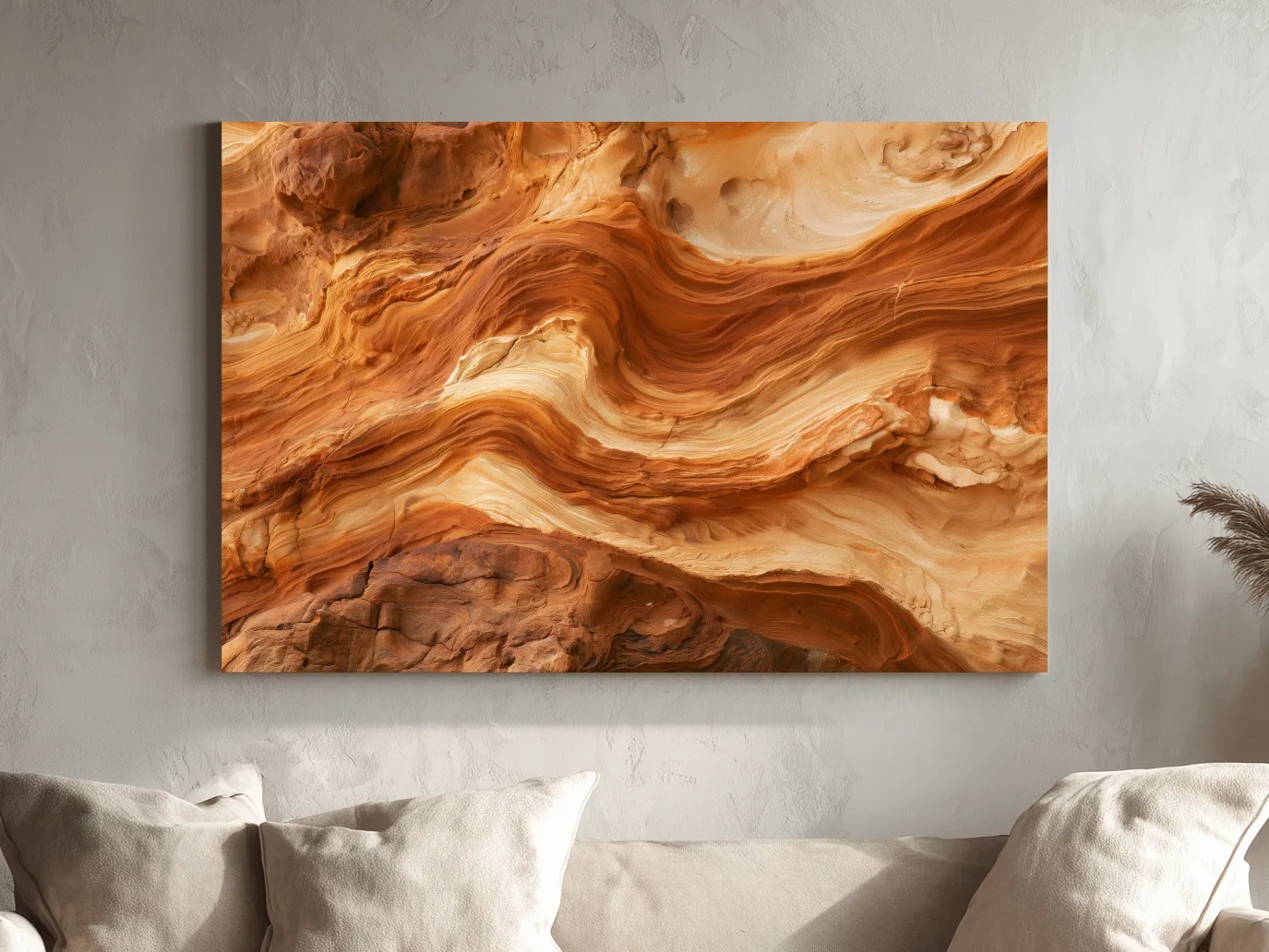 Layered Sandstone Strata - Abstract Natural Elements Wall Art