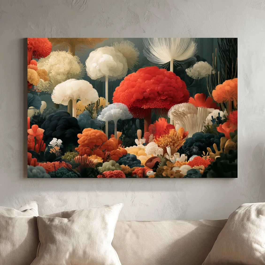 Surreal Coral Reef Garden - Underwater Vector Illustration Art