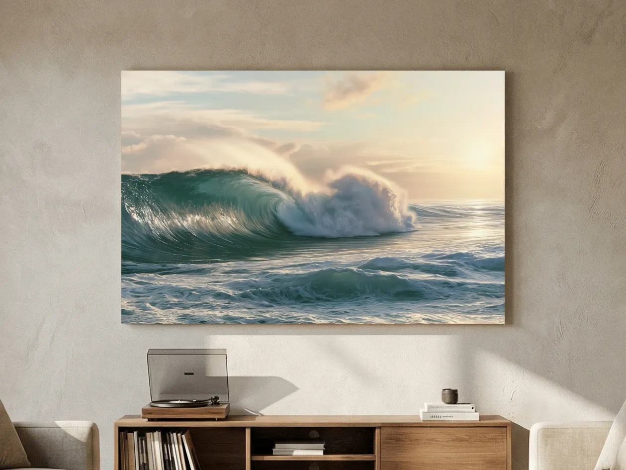 Point Break Wave Painting - Dramatic Surf Wall Art