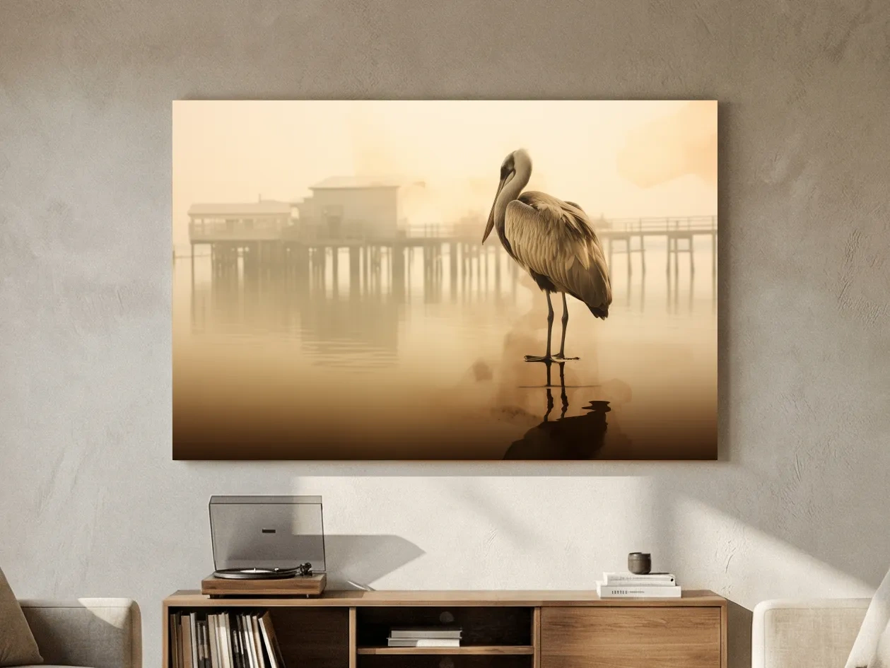 Pelican Pier Double Exposure - Minimalist Photographic Wall Art