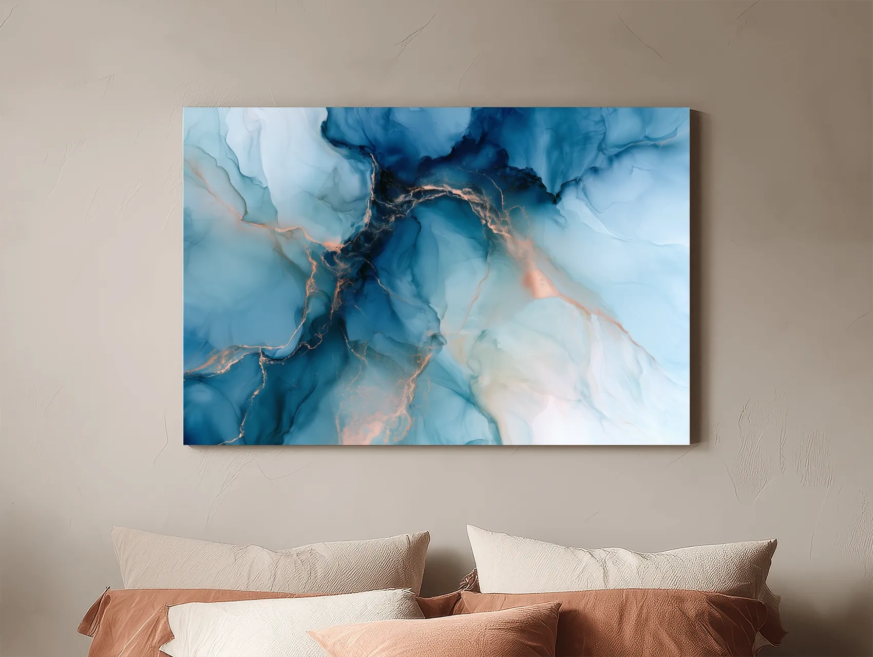 Abstract Agate Vein Design - Organic Mixed Media Wall Art