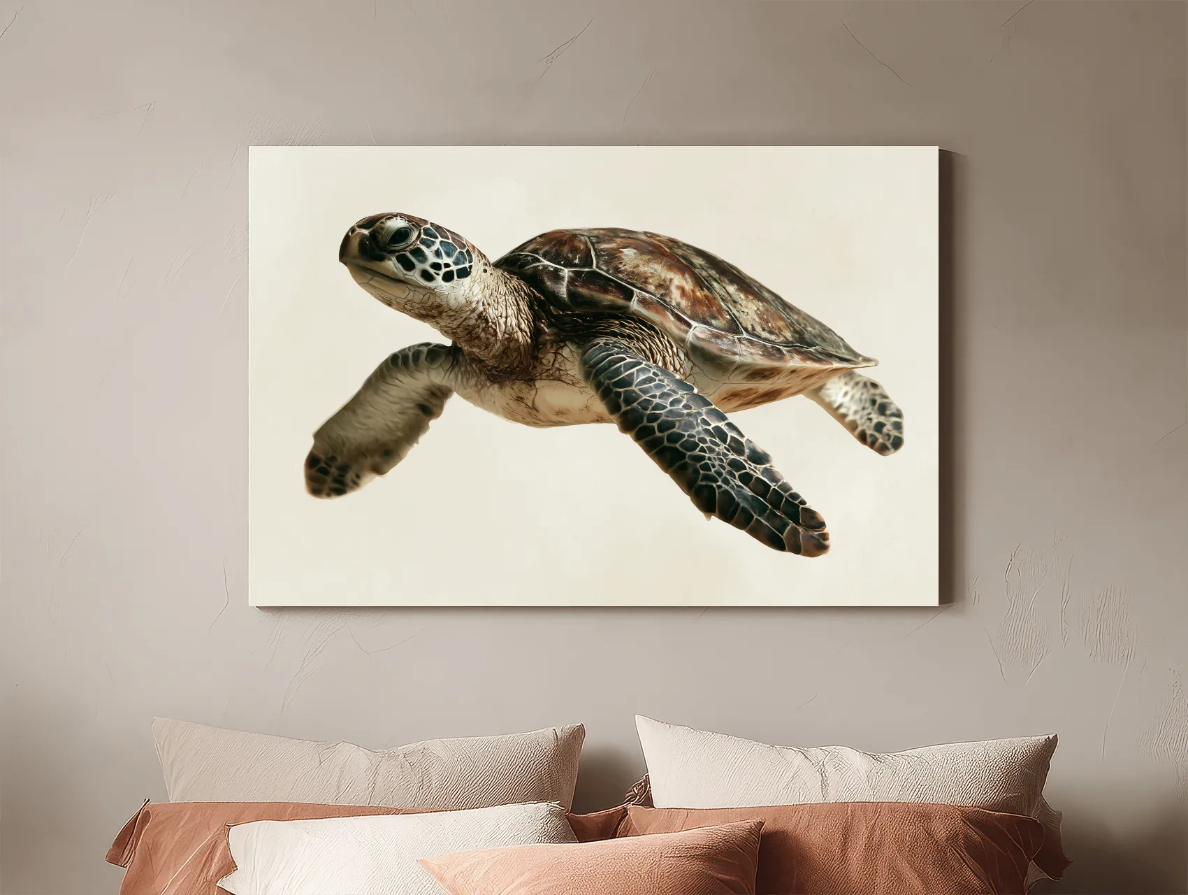 Sea Turtle Profile - Minimalist Photographic Marine Life Wall Art
