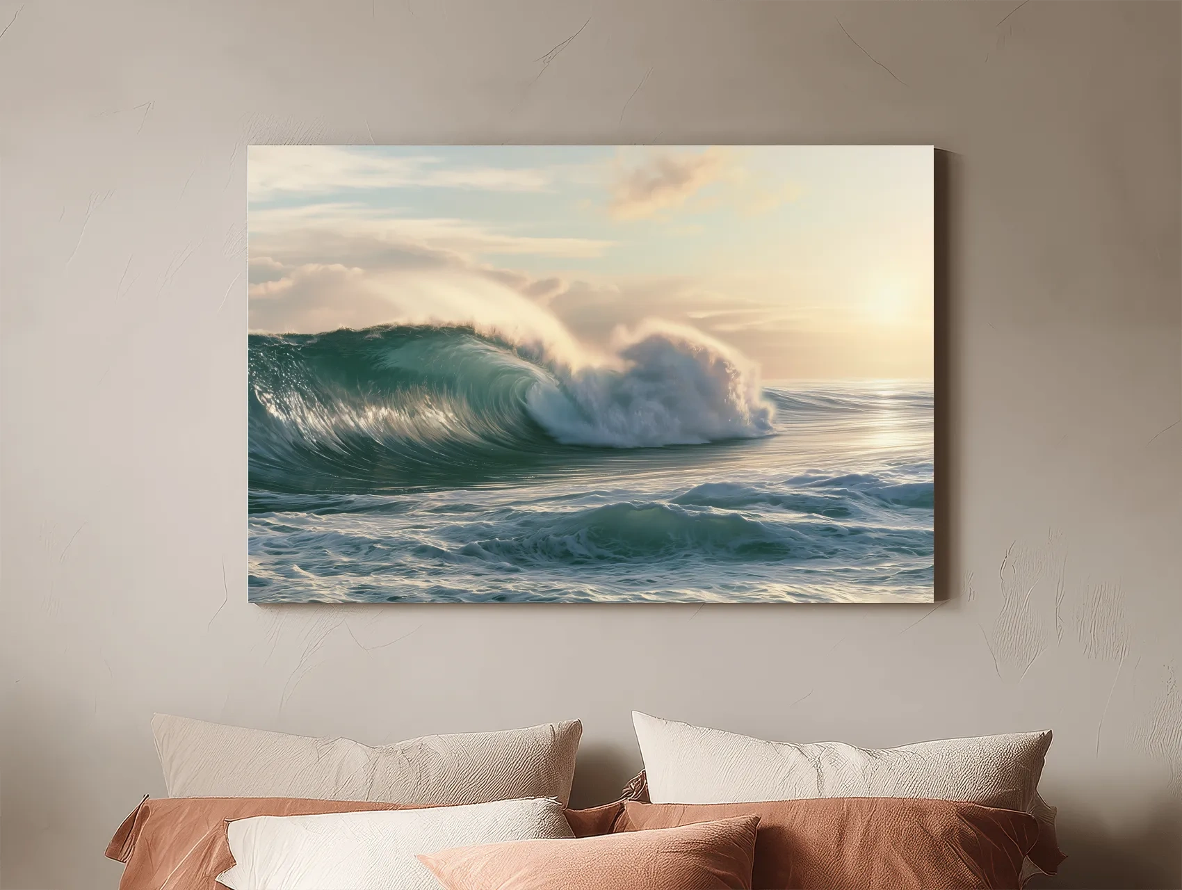 Point Break Wave Painting - Dramatic Surf Wall Art
