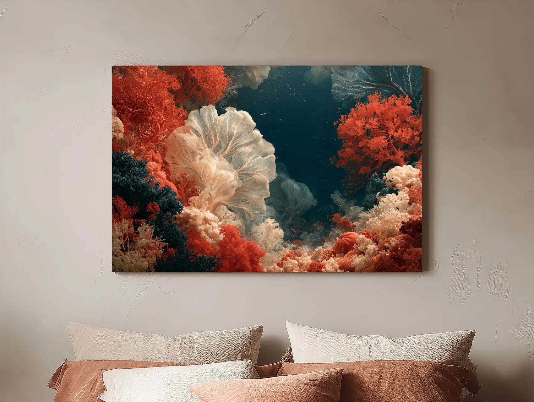 Elegant Coral Reef Illustration - Marine Life Wall Art