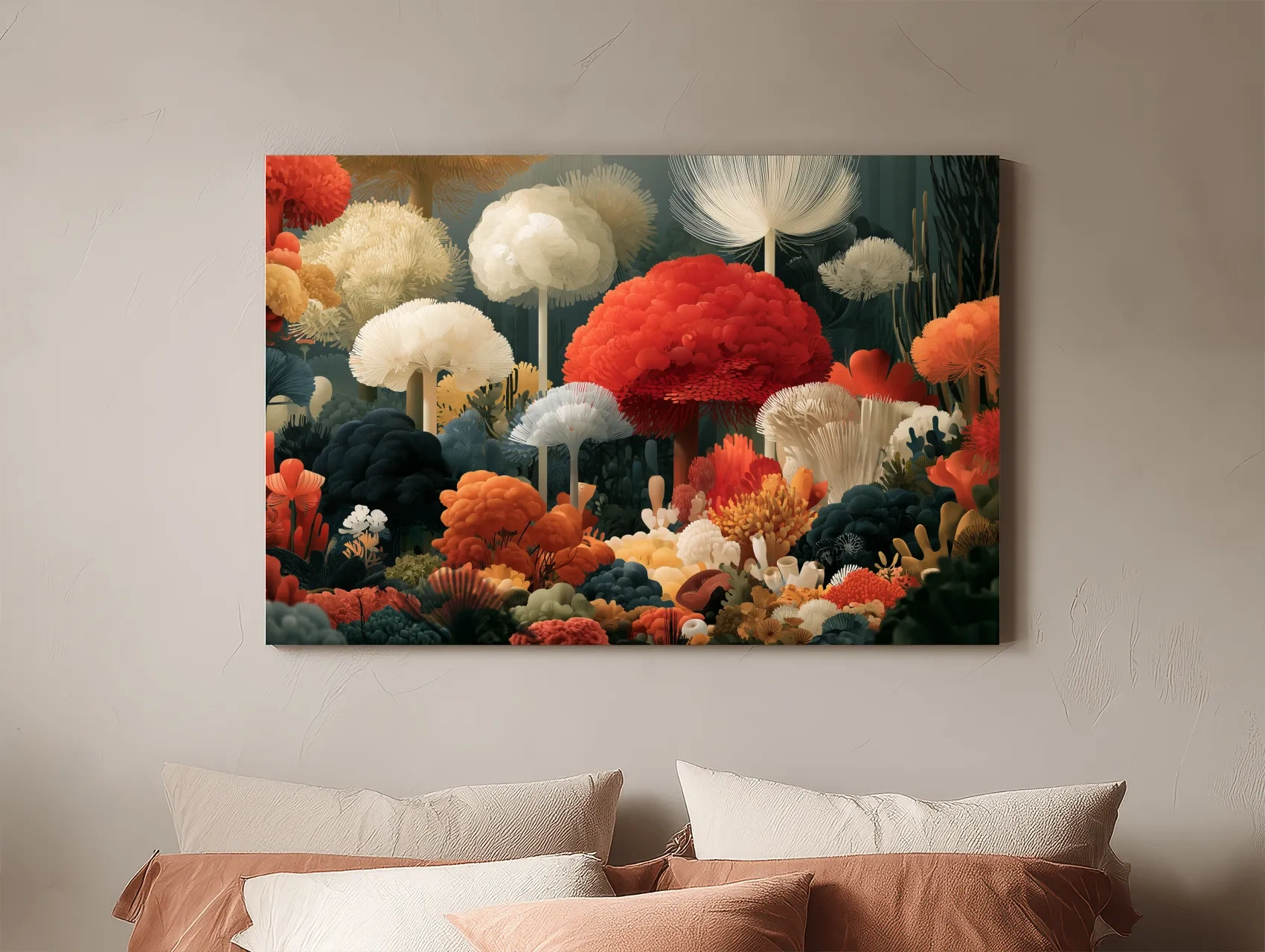 Surreal Coral Reef Garden - Underwater Vector Illustration Art