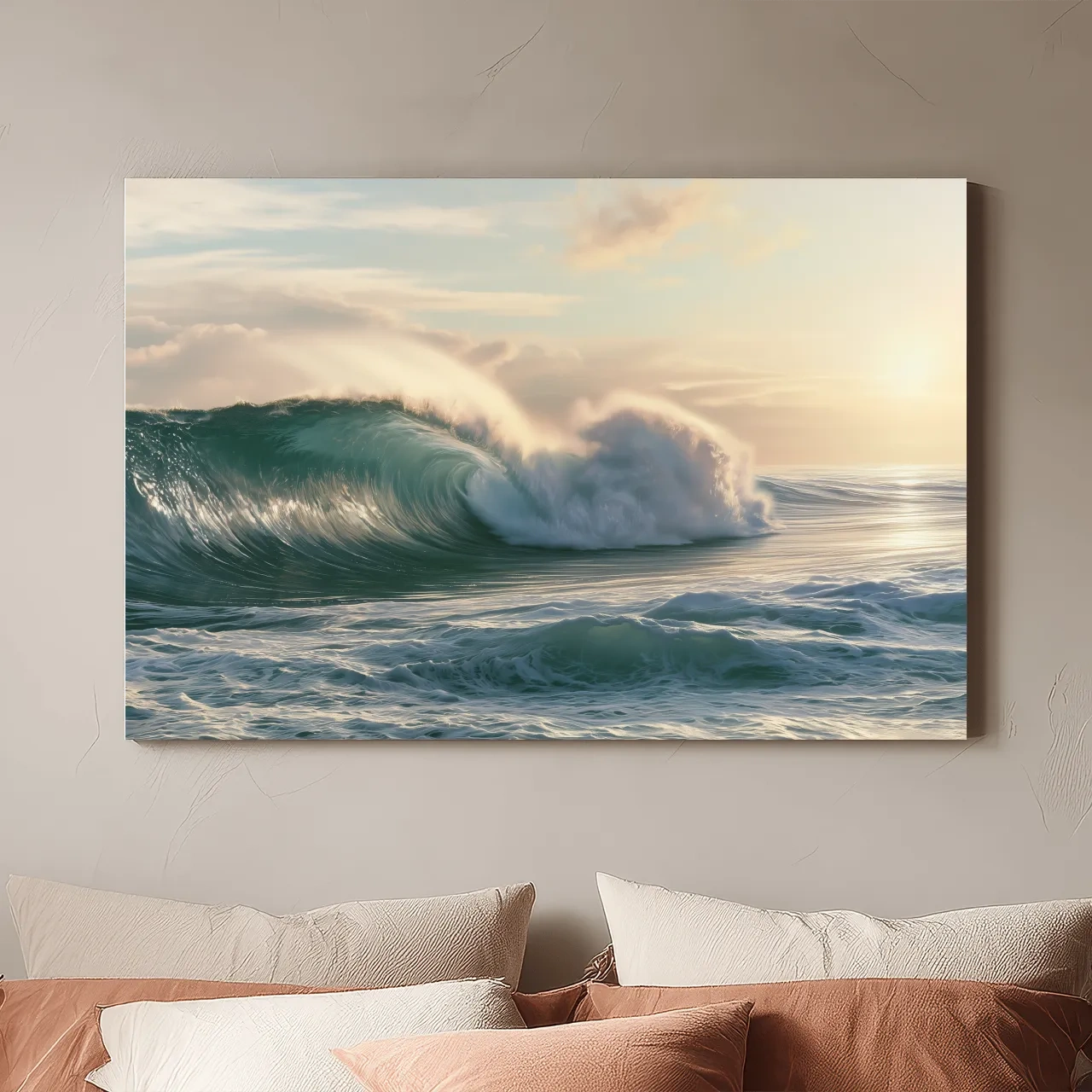 Point Break Wave Painting - Dramatic Surf Wall Art
