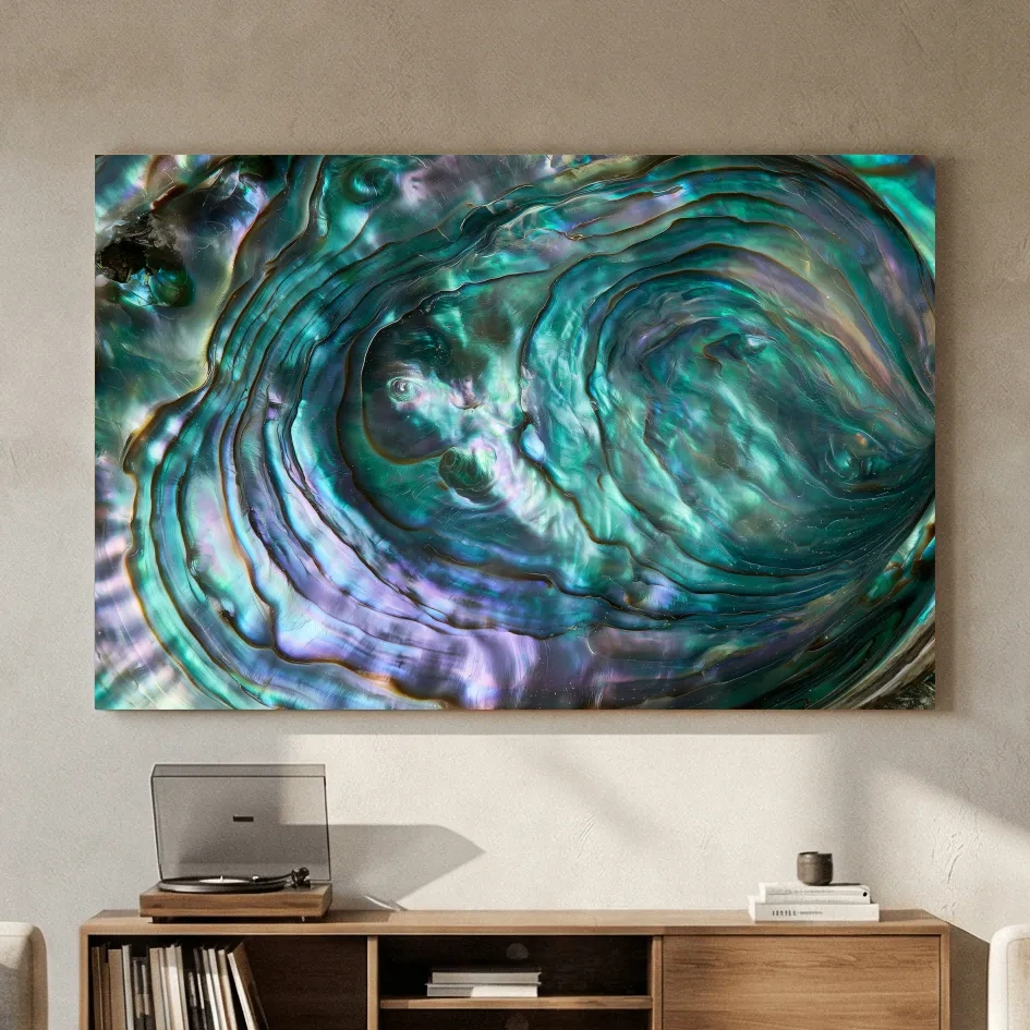 Iridescent Abalone Shell Macro - Natural Photographic Wall Art