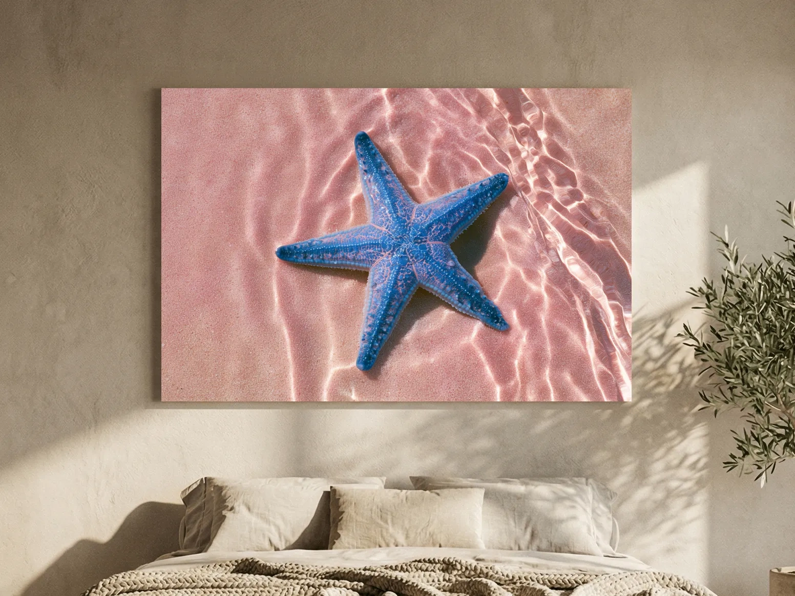 Minimalist Starfish Underwater - Photographic Marine Life Wall Art