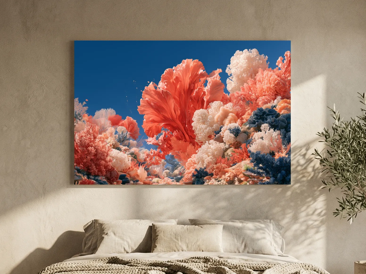 Vibrant Coral Reef Artwork - Marine Life Wall Art