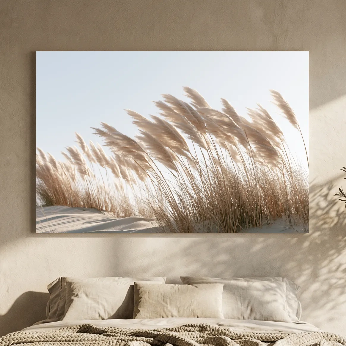 Boho Pampas Grass Dunes - High Key Photographic Wall Art